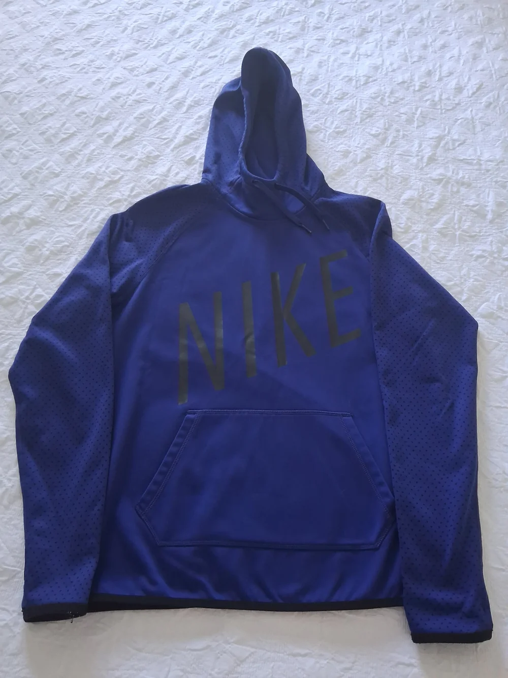 Nike Men's Dri-Fit Blue Hooded Sweatshirt Size Medium